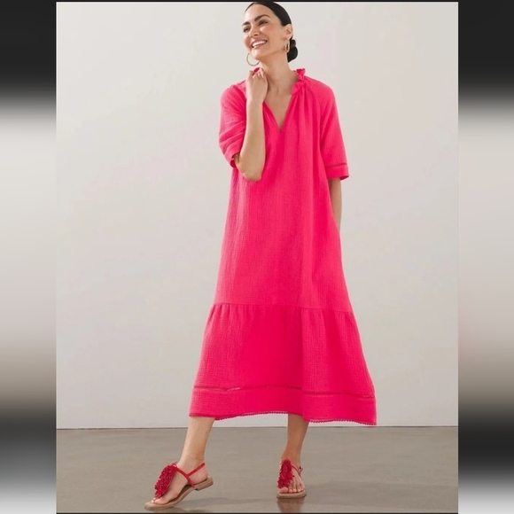Chico's Dresses & Skirts - Chicos NWTs Flutter Sleeve Midi Dress